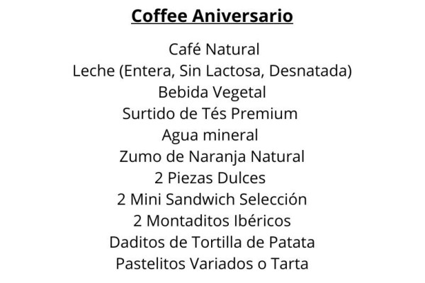 COFFEE ANIVERSARIO 2