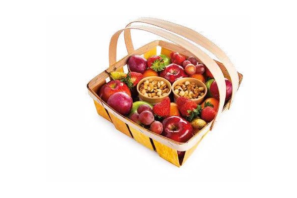 CESTA DE FRUTAS Y FRUTOS SECOS